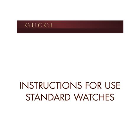 how to clean gucci watch|gucci handmaster manual instructions.